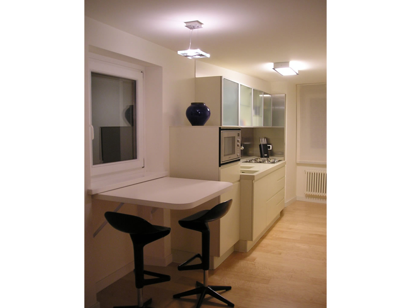 Custom lacquered kitchen cabinets