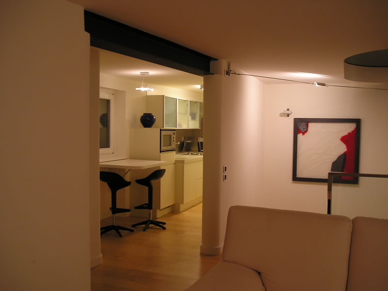 Custom lacquered kitchen cabinets