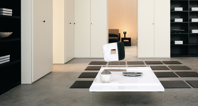 progettazione d'interni: armadio diventa trait d'union tra zona living e zona notte